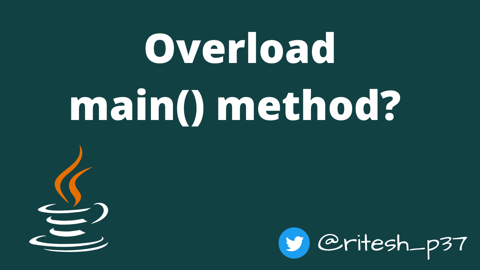 Can the main() method be overloaded in Java?